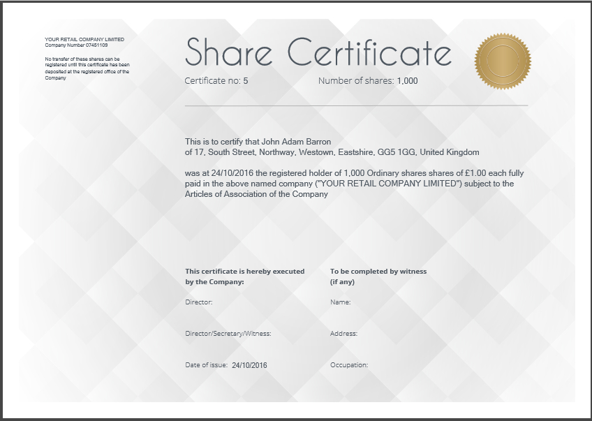 Share Certificate Template: What Needs To Be Included regarding Share Certificate Template Australia