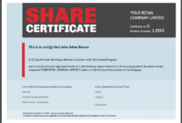 Share Certificate Template: What Needs To Be Included regarding Share Certificate Template Companies House
