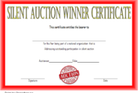 Silent Auction Winner Certificate Template Free 2 In 2020 inside Silent Auction Certificate Template 10 Designs 2019