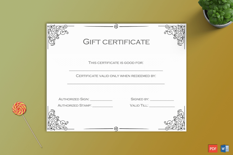 Small Business Gift Certificate Template (For Word) - Gct pertaining to Small Certificate Template