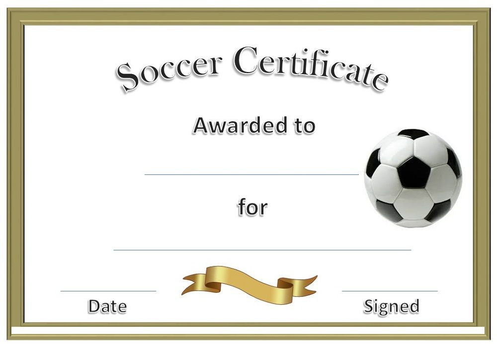 Soccer Award Certificates | Soccer Awards, Soccer for Soccer Award Certificate Template
