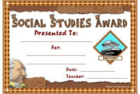 Social Studies Award Certificates | Social Studies Awards for New Editable Certificate Social Studies