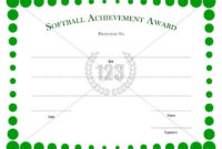 Softball #Certificate #Template | Certificate Templates pertaining to Best Free Softball Certificates Printable 10 Designs