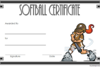 Softball Certificate Template Free (1St Version) In 2020 pertaining to Free Softball Certificates Printable 10 Designs