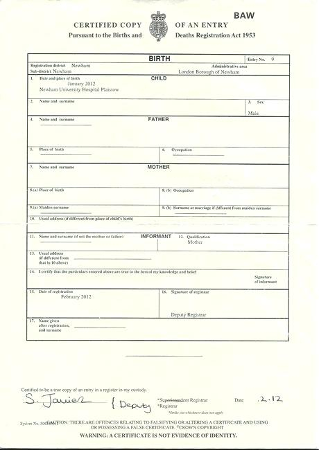 South African Birth Certificate Template (11) - Templates with regard to Unique South African Birth Certificate Template