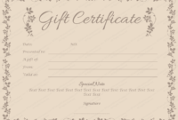 Spa Day Gift Certificate Template (5) – Templates Example within New Spa Day Gift Certificate Template