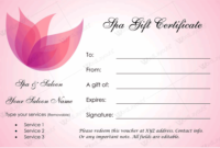 Spa Gift Certificate Template (22+ Editable & Printable Designs) with regard to New Free Spa Gift Certificate Templates For Word