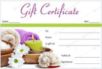 Spa Gift Certificate Templates #Spa #Gift #Certificate throughout Massage Gift Certificate Template Free Printable