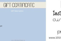 Spa Gift Certificates in Massage Gift Certificate Template Free Printable