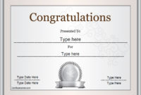 Special Certificates – Congratulations Certificate regarding Superlative Certificate Template