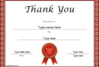 Special Certificates – Thank You Certificate Template in New Thanks Certificate Template