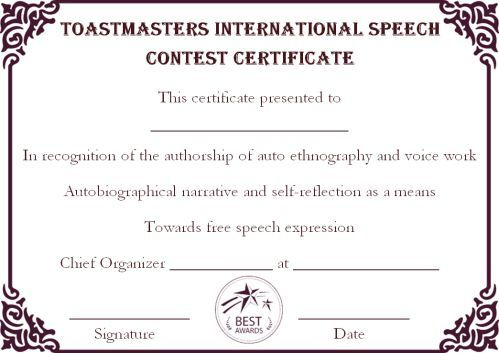 Speech Contest Winner Certificate Template: 10 Free Pdf in Quality Contest Winner Certificate Template