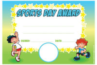 Sports Award – Personalised Certificate with Fresh Sports Day Certificate Templates