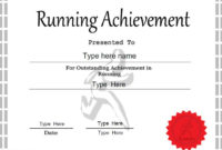 Sports Certificate – Achievement In Running for Best Running Certificate Templates