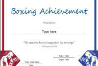 Sports Certificate – Boxing Achievement – Award regarding Boxing Certificate Template