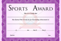Sports Certificate Template | Certificate Templates throughout Athletic Award Certificate Template