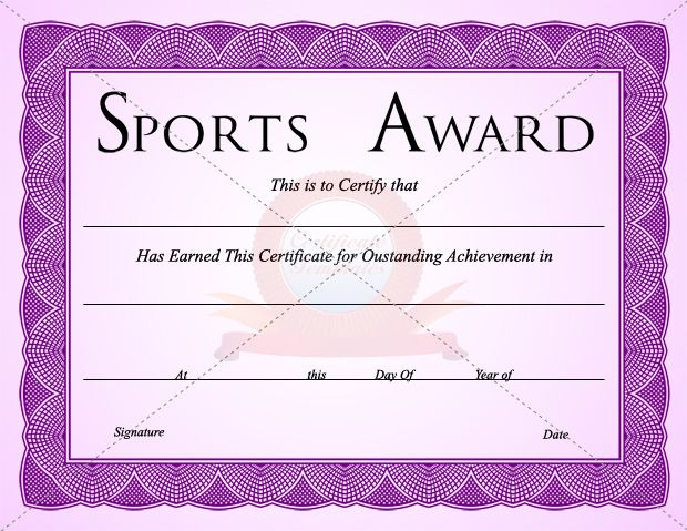 Sports Certificate Template | Certificate Templates throughout Athletic Award Certificate Template