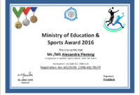 Sports Certificate Template For Ms Word | Document Hub in New Athletic Award Certificate Template
