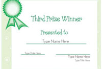 Sports Certificate – Third Prize Winner Certificate intended for Baby Shower Game Winner Certificate Templates