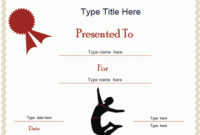 Sports Certificates – Gymnastics Certificate Template pertaining to Gymnastics Certificate Template