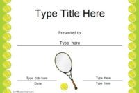 Sports Certificates - Tennis Award Certificate | Tennis regarding Unique Tennis Gift Certificate Template