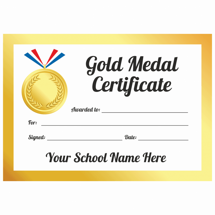 Sports Day Gold Medal Certificates throughout Sports Day Certificate Templates