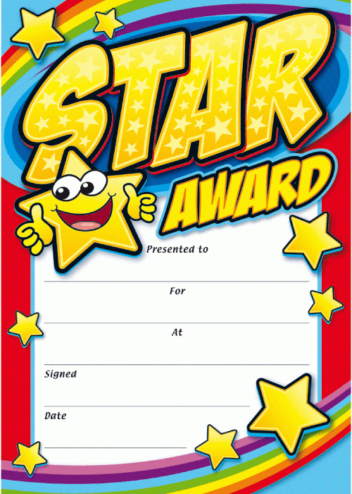Star Award Certificate Template (1) - Templates Example with regard to Star Certificate Templates Free