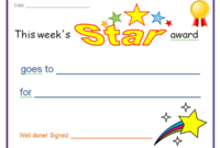 Star Award Certificate Template (2) – Templates Example with regard to Quality Star Award Certificate Template