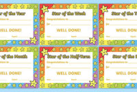 Star Of The Week Award Certificate For Good Behavior regarding Good Behaviour Certificate Template 10 Kids Awards