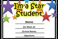 Star Of The Week Certificate Printable | Printable within New Star Of The Week Certificate Template