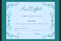 Star Performer Certificate Templates (1) – Templates Example for Quality Star Performer Certificate Templates
