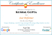 Star Performer Certificate Templates 5 – Best Templates intended for Star Performer Certificate Templates