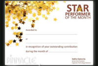 Star Performer Certificate Templates (6) – Templates Example intended for Quality Star Performer Certificate Templates