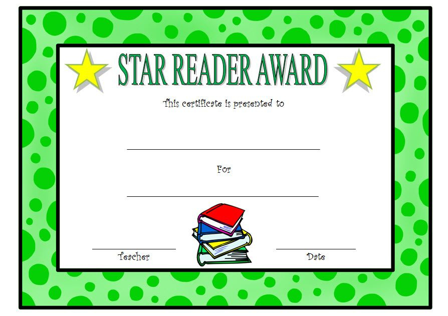 Star Reader Certificate Template Free 2 | Reading Awards in Unique Accelerated Reader Certificate Template Free