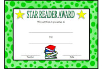 Star Reader Certificate Template Free 2 | Reading Awards regarding Best Star Reader Certificate Template