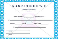 Stock Certificate Template Free In Word And Pdf inside Editable Stock Certificate Template