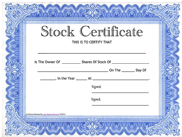 Stock Certificate Template Free In Word And Pdf pertaining to New Stock Certificate Template Word