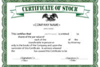 Stock Certificate Template Word (9) | Professional Templates intended for New Stock Certificate Template Word