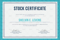 Stock Certificate Template Word ~ Addictionary inside New Stock Certificate Template Word