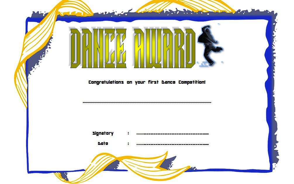 Street Dance Certificate Template Free Certificate regarding Hip Hop