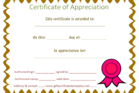 Student Certificate Of Appreciation – Free Certificate for Fresh Free Student Certificate Templates