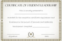 Student Leadership Certificate: 10+ Best Student Leadership pertaining to New Student Leadership Certificate Template