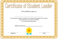 Student Leadership Certificate Template 1 Free regarding Fresh Student Leadership Certificate Template Ideas