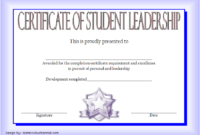 Student Leadership Certificate Template 9 Free In 2020 intended for Fresh Student Leadership Certificate Template Ideas