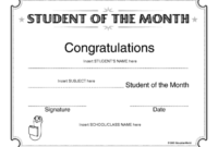 Student Of The Month Award Template | Education World with Best Free Printable Student Of The Month Certificate Templates