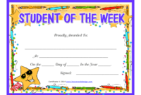 Student Of The Week Certificate Template Download Printable throughout Student Of The Week Certificate Templates