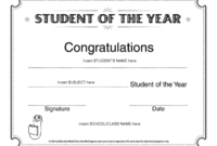 Student Of The Year Award Template | Education World for Student Of The Year Award Certificate Templates