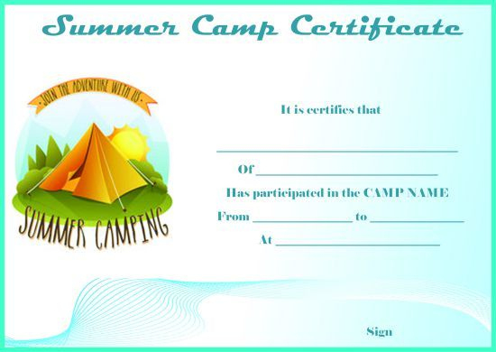 Summer Camp Certificate Templates: 15+ Templates To within Summer Camp Certificate Template