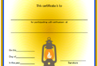 Summer Camp Participation Certificate Free Printable 2 Di 2020 pertaining to Certificate For Summer Camp Free Templates 2020