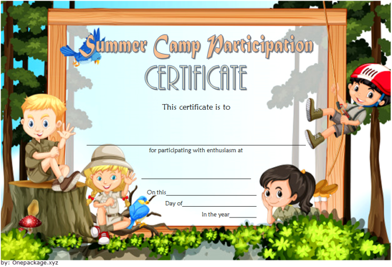 Summer Camp Participation Certificate Free Printable 3 Di 2020 In Certificate For Summer Camp Free Templates 2020 768x523 